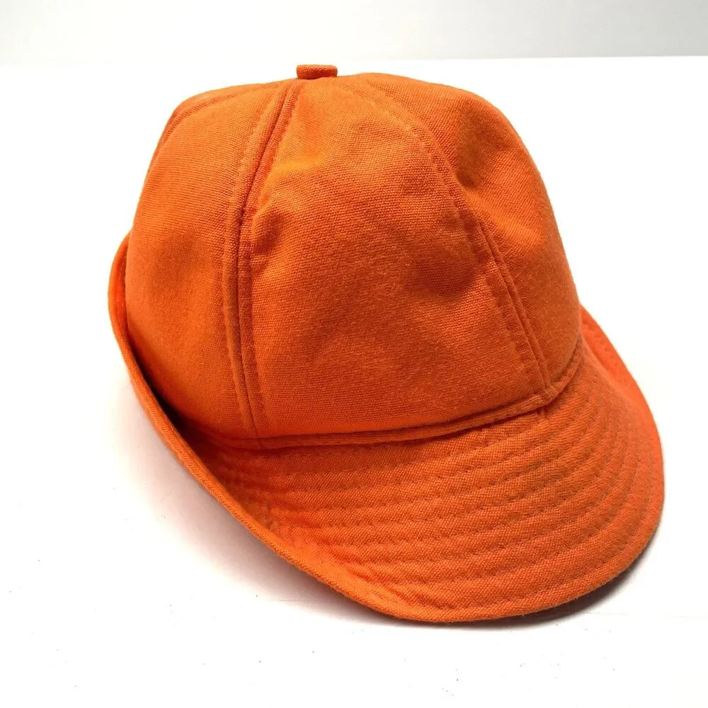 Vintage Original Jones Hat Cap Fitted Hunter's Orange 80s Men's Size Small